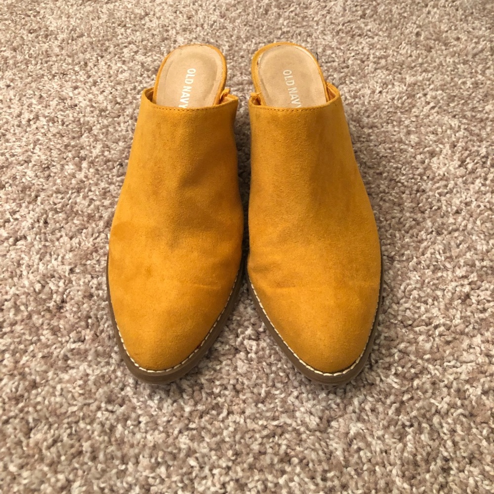 Old Navy Faux Suede Mule Booties